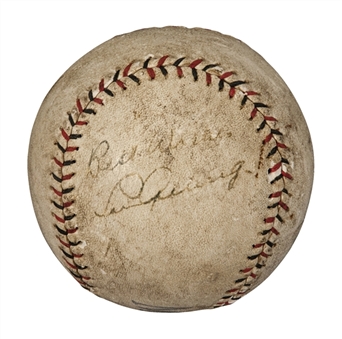 Lou Gehrig Single Signed and Inscribed Baseball (JSA LOA)